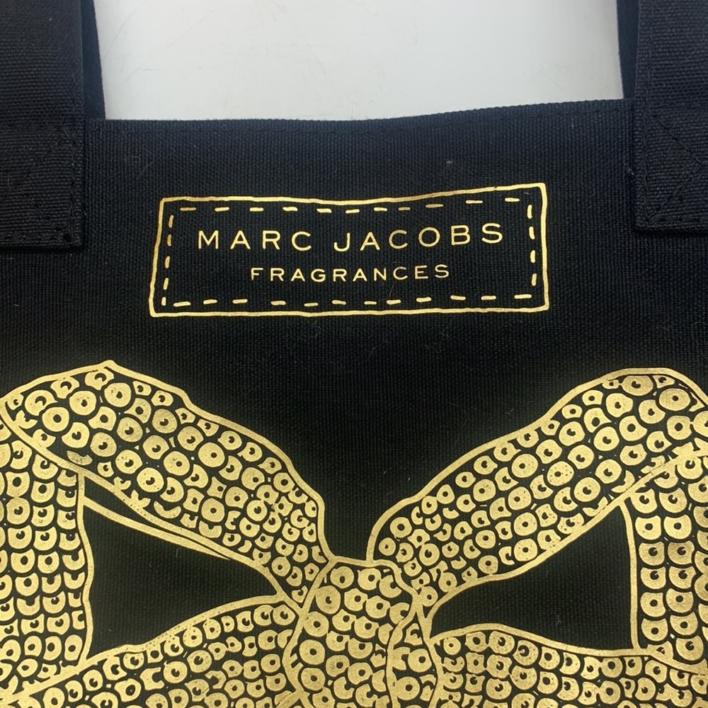 Marc Jacobs Fragrances Black Gold Canvas Tote Bag. TOT3613E - Picture 3 of 8